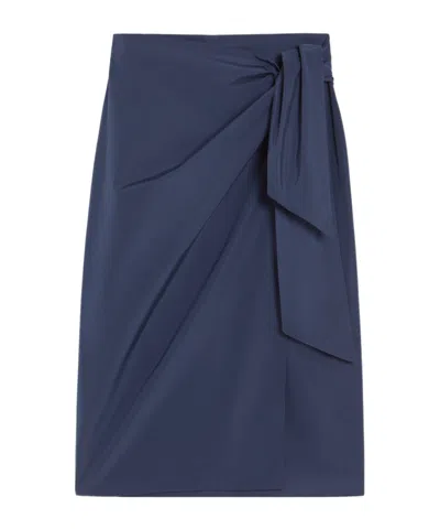 Weekend Max Mara Bow Skirt In Blue