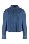 Weekend Max Mara Boxy Denim Shirt In Blue