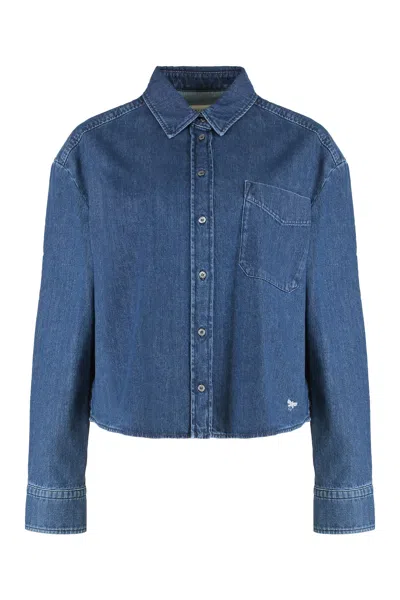 Weekend Max Mara Boxy Denim Shirt In Blue