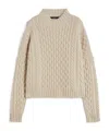 Weekend Max Mara Boxy-fit Wool Knit Jumper In Neutral