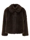 Weekend Max Mara Brenta Faux-fur Coat In Brown