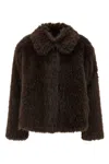 Weekend Max Mara Brenta Faux-fur Coat In Brown