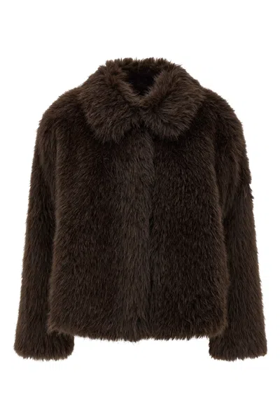 Weekend Max Mara 'brenta1234' Faux Fur Coat In Brown