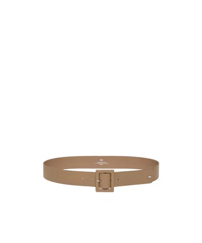 Weekend Max Mara Brio Buckled Belt In Grey Dove
