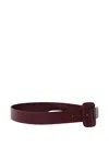 Weekend Max Mara Brio Square-buckle Belt In Burgundy