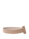 Weekend Max Mara Brio Square-buckle Belt In Brown
