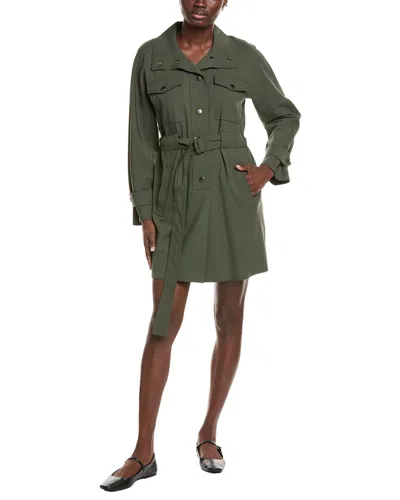 Weekend Max Mara Brioso Wool-blend Mini Dress In Green