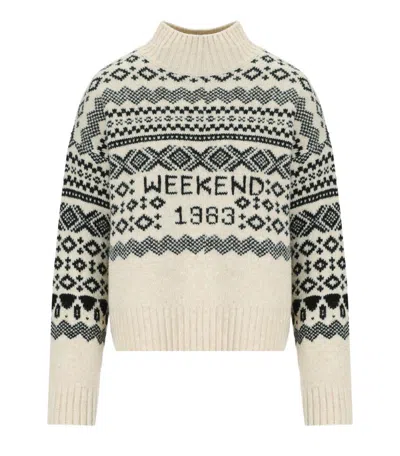 WEEKEND MAX MARA WEEKEND MAX MARA BRIOSO1234 WHITE SWEATER