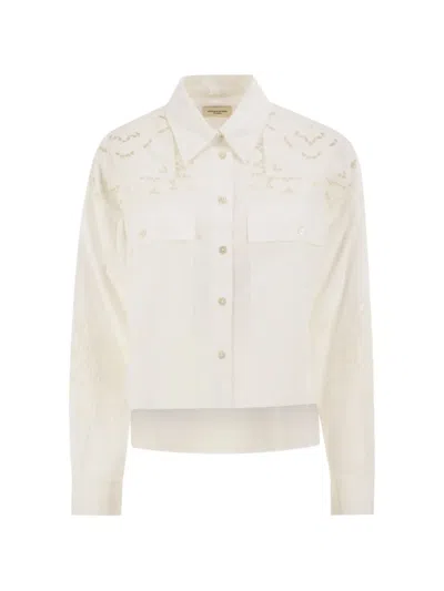 Weekend Max Mara Broderie Anglaise-embroidered Shirt In White