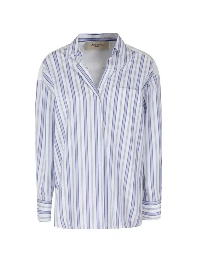Weekend Max Mara Broderie-anglaise Striped Shirt In Multi