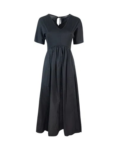 Weekend Max Mara Bronze Jersey Dress In Black