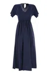 Weekend Max Mara Bronzo - Wide Jersey Dress In Blue