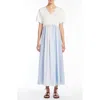 Weekend Max Mara Bronzo V-neck Short-sleeved Dress In Blue