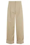 Weekend Max Mara Pleated-front Cuffed Trousers In Neutral