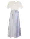Weekend Max Mara Bronzo V-neck Short-sleeved Dress In White