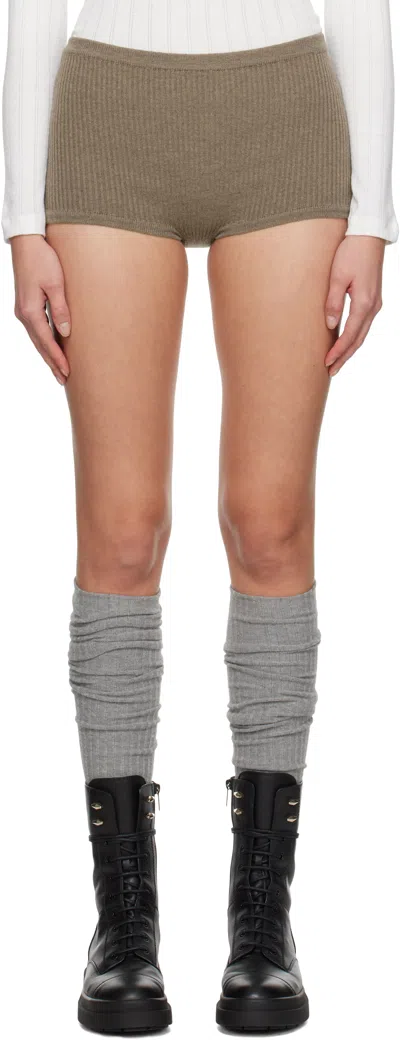 Weekend Max Mara Brown Ersilia Shorts In 003 Hazelnut
