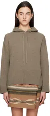 Weekend Max Mara Brown Jerez Hoodie In 002 Light Brown