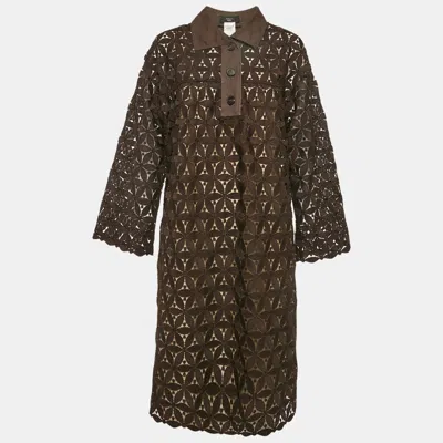 Weekend Max Mara Brown Lace Short Dress