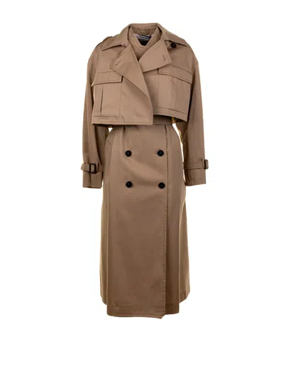 Weekend Max Mara Brown Long Trench Coat