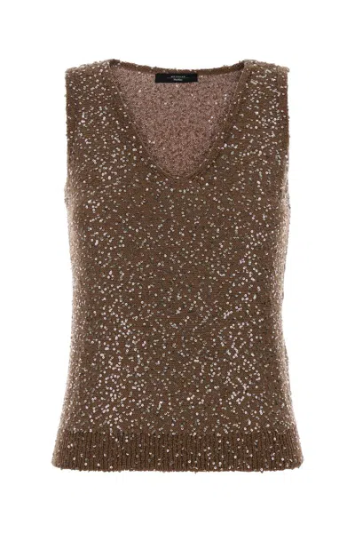 Weekend Max Mara Brown Nylon Blend Acaici Vest