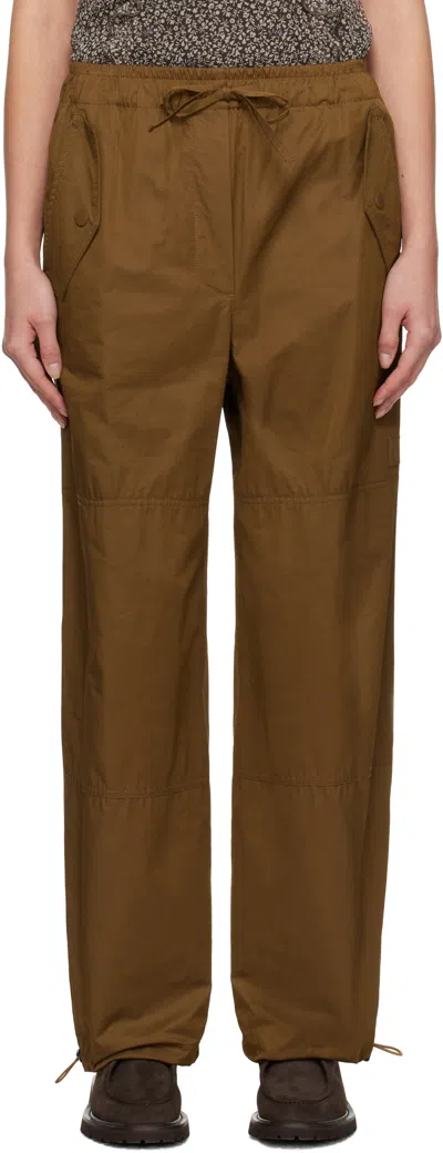 Weekend Max Mara Brown Rosatea Trousers In 002 Hazelnut Brown