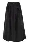 Weekend Max Mara Bruno1234 - Long Taffeta Skirt In Black