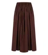 Weekend Max Mara Bruno1234 Brown Long Skirt In Brown