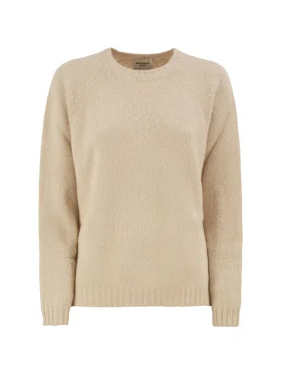 Weekend Max Mara Wkdsibari Crewneck Knitted Jumper In Neutral