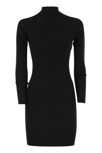 Weekend Max Mara Buona1234 - Wool And Lurex Dress In Black