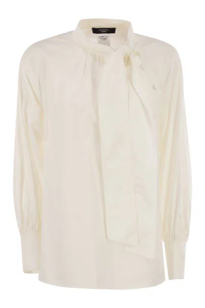 Weekend Max Mara Burgos1234 - Cotton Poplin Blouse In White