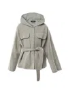 Weekend Max Mara Bussola Wool Blend Jacket In Light Grey