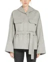 Weekend Max Mara Bussola Wool Blend Jacket In Light Grey
