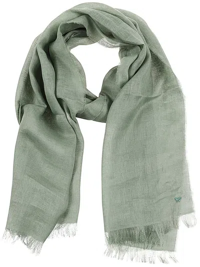 Weekend Max Mara Butterfly Embroidered Stole In Green