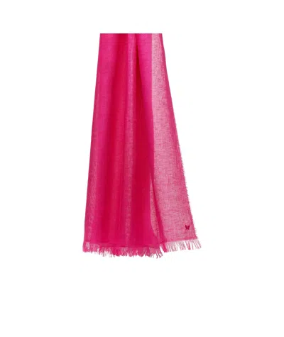 Weekend Max Mara Butterfly Logo Scarf In Pink