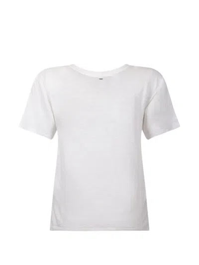 Weekend Max Mara Butterfly-logo Boat-neck T-shirt In White