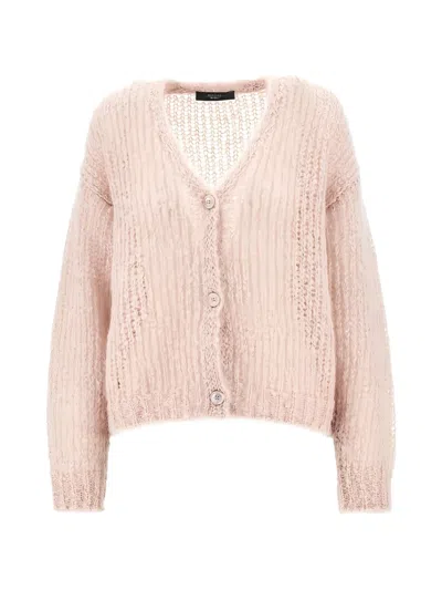 Weekend Max Mara Button Cardigan In Pink