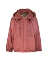 Weekend Max Mara Giacca A Vento Reversibile In Tela Antigoccia In Dark Red