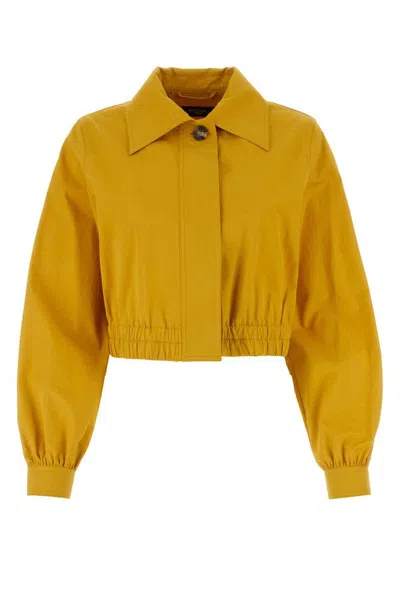 Weekend Max Mara Button Detailed Long In Yellow