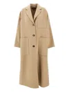 Weekend Max Mara Button Fastening Parka Coat In Brown