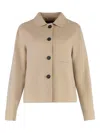 Weekend Max Mara Button-fastening Patch-pocket Jacket In Gray