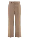 Weekend Max Mara Button-fastening Straight Trousers In Brown