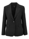 Weekend Max Mara Button Mono Blazer In Black