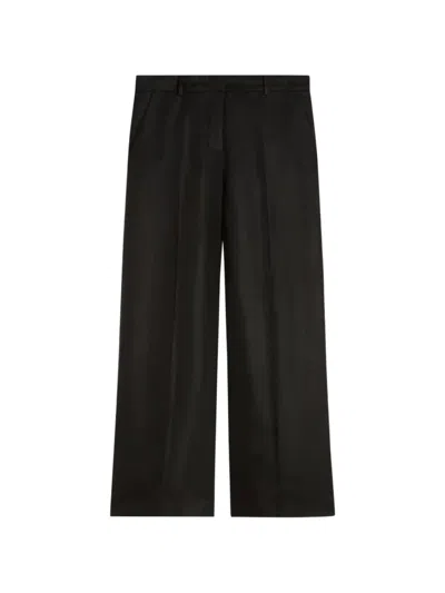Weekend Max Mara Button Tailored Trousers In Black