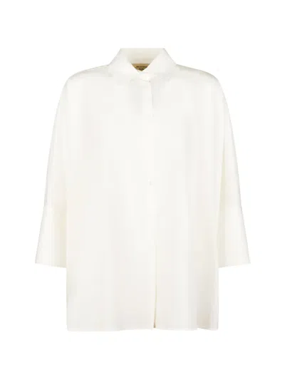 Weekend Max Mara Button-up Collared Shirt In White