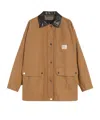 Weekend Max Mara Leather-collared Patch-pocket Jacket In Brown