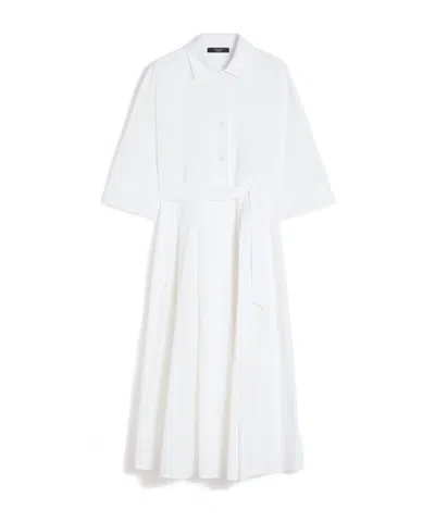 Weekend Max Mara Button-down Shirt Dress In White