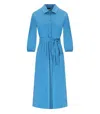 WEEKEND MAX MARA BUTTONED BELTED LONG-SLEEVED DRESS