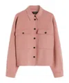 Weekend Max Mara Buttoned Flap-pocket Jacket In Pink