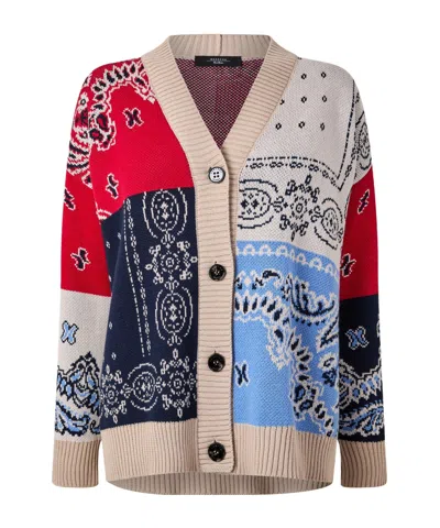 Weekend Max Mara Button-front Knit Cardigan In Multi
