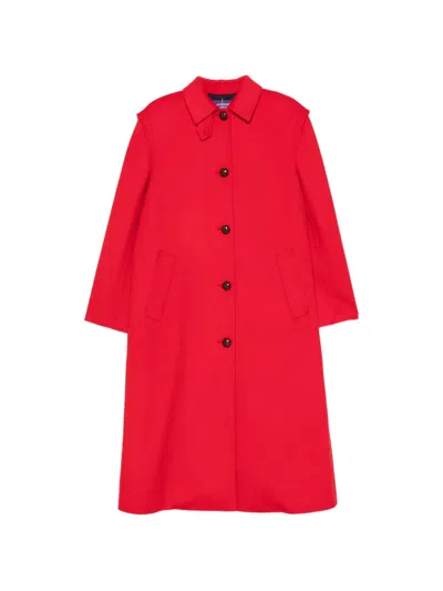 Weekend Max Mara Button-up Coat In Red